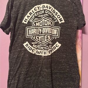 Harley-Davidson Black and White Graphic Tee